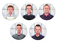 Avatar portraits of a company team
