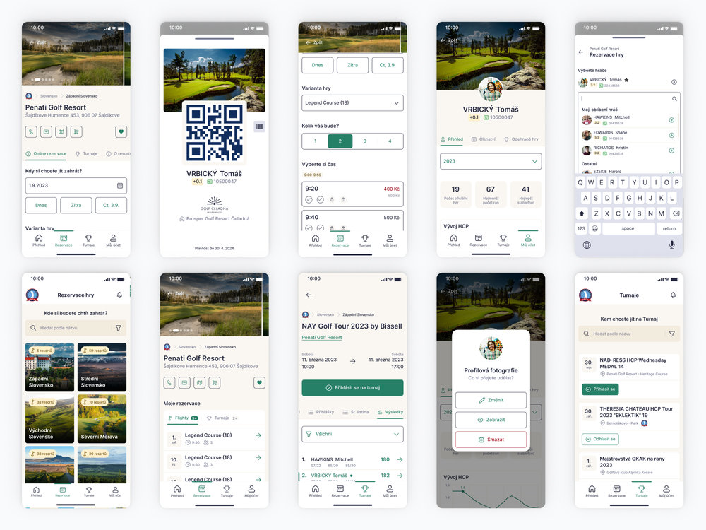 Tycko (mobile app for golf players screenshots)