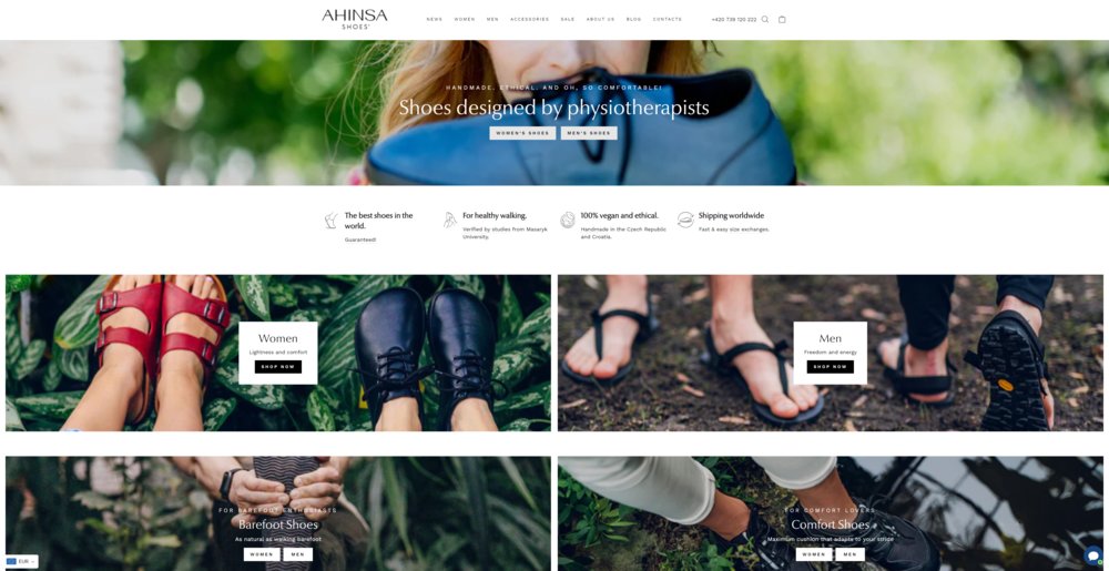 Ahinsa Shoes online store