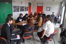 Interpreting during a workshop