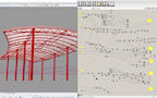 Parametric structure designed in Rhino 3D CAD software with Grasshopper