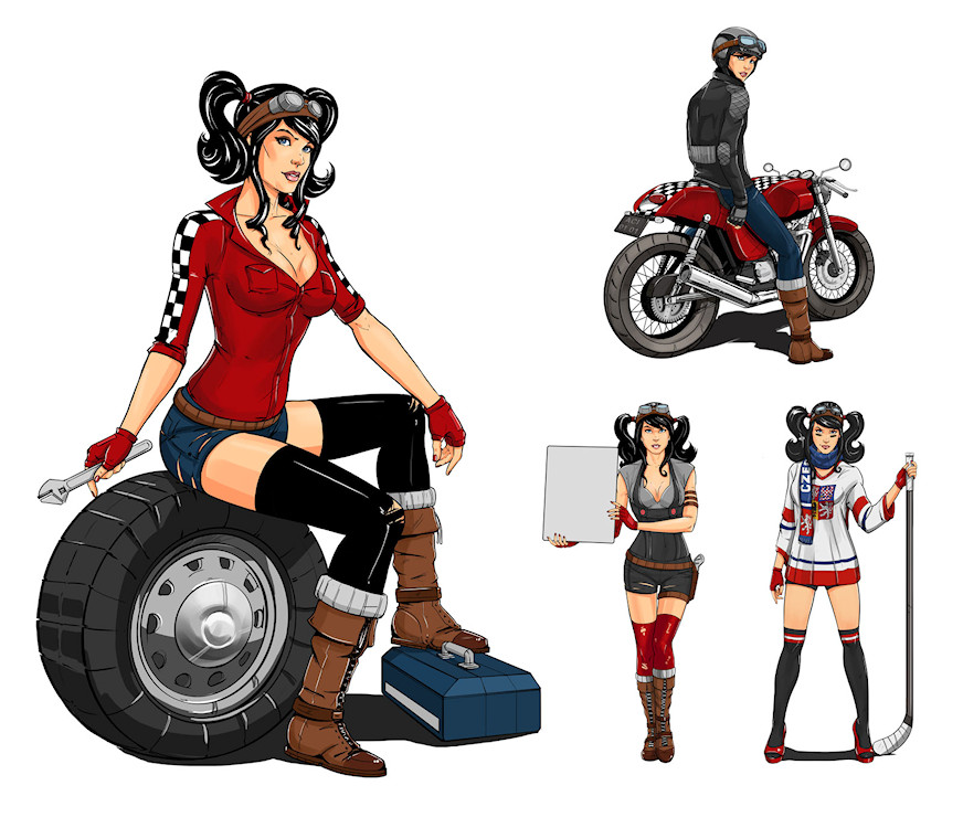 Hot girl character design