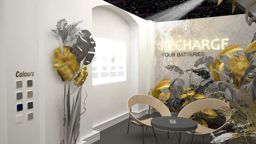 An interior design of a permanent exhibition