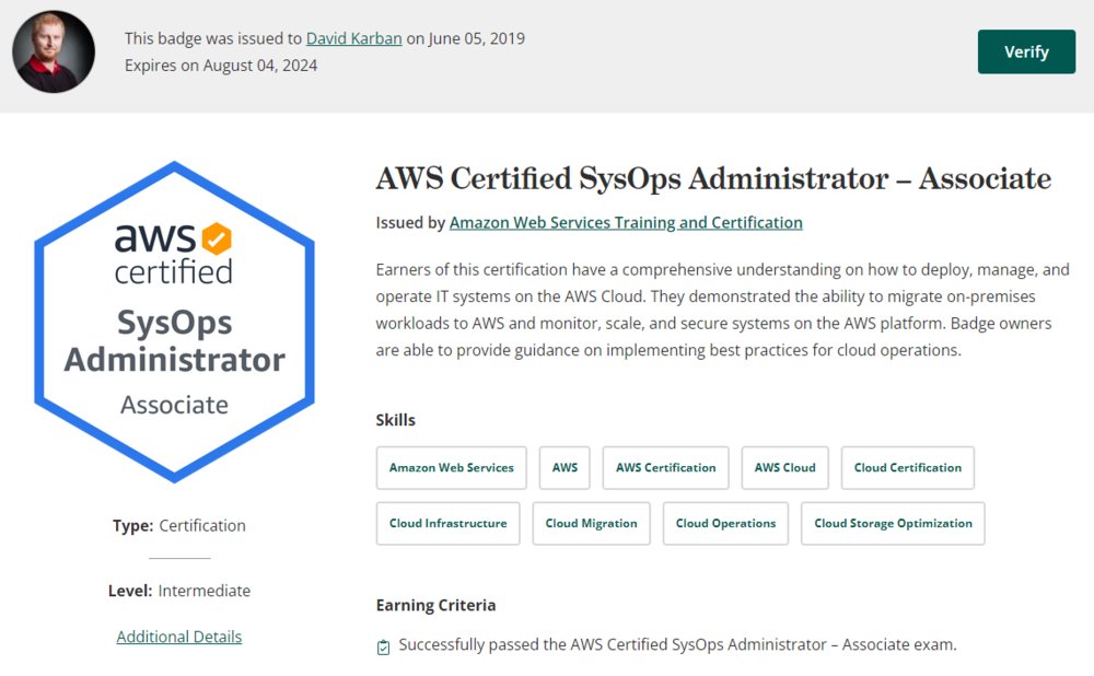 AWS Certified SysOps Administrator – Associate (Amazon certificate)