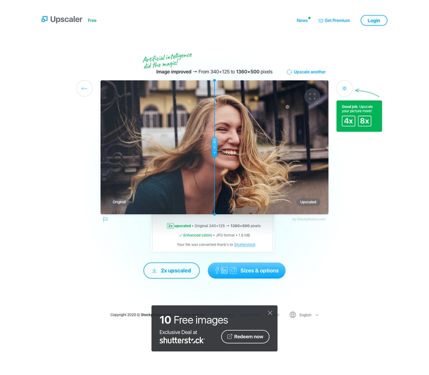 Upscaler — an AI powered web tool for image enhancement