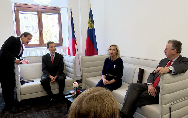 Interpreting of the press conference with the Hereditary Prince Alois of Lichtenstein